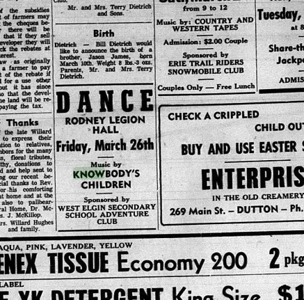 Friday March 26 1971 Rodney Legion