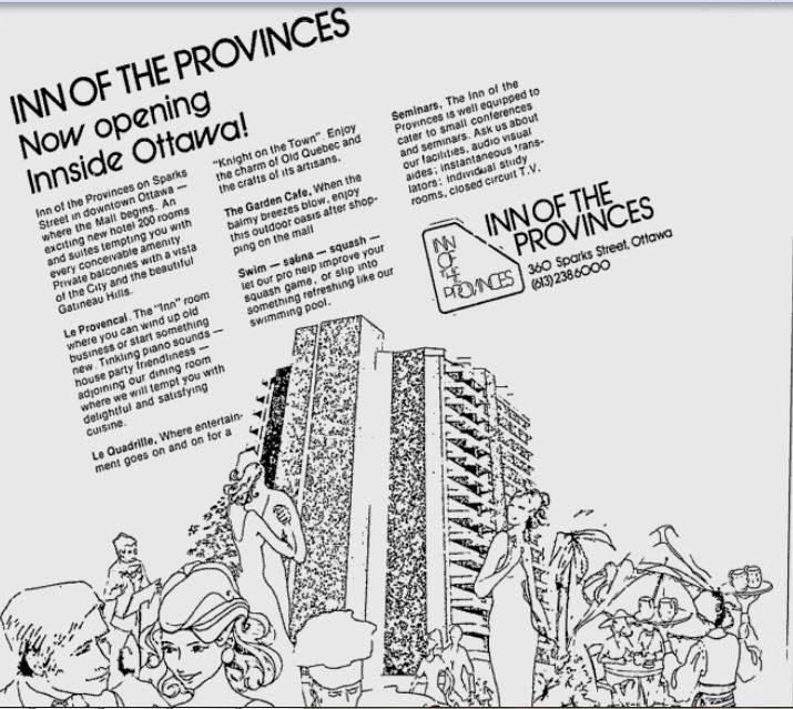 Ad for the Inn of the Provinces in Ottawa